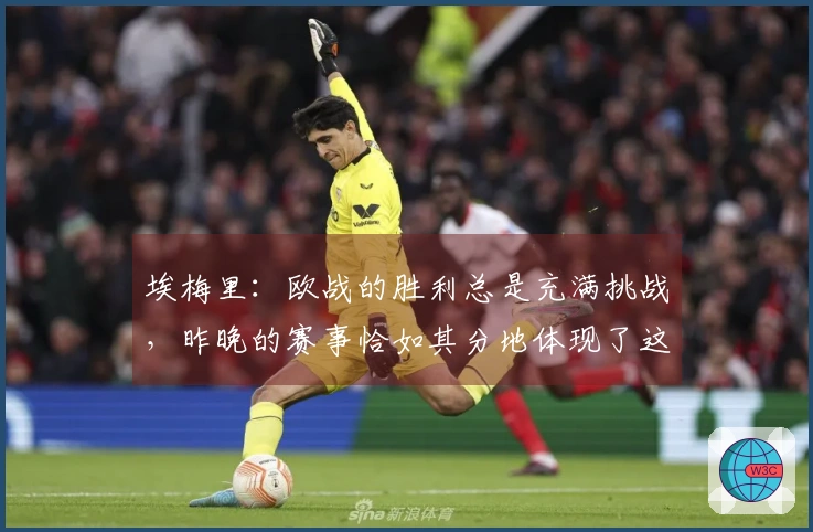 埃梅里：欧战的胜利总是充满挑战，昨晚的赛事恰如其分地体现了这一点